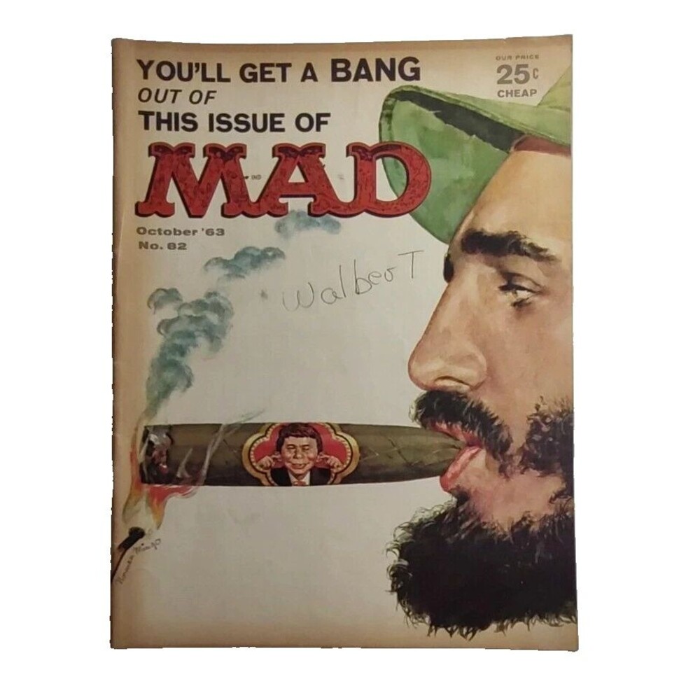 MAD Magazine Oct 1963 No 82 Fidel Castro Alfred Hitchcock The Birds The Nurses